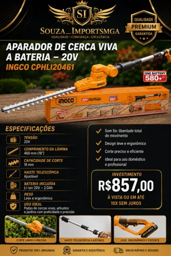 Podador de cerca viva a bateria 20V max share P20s