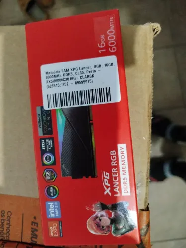 Memória ram XPG ddr5 16gb 6000mhz