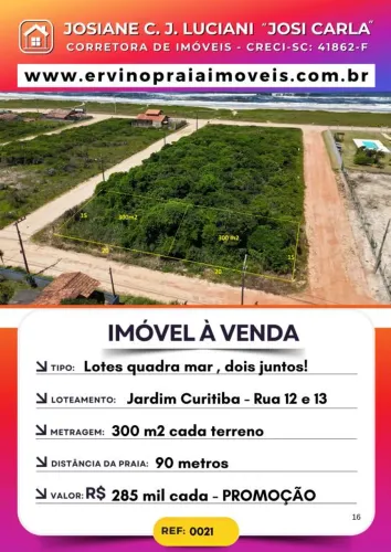 Lote para Venda em São Francisco do Sul, praia do Ervino