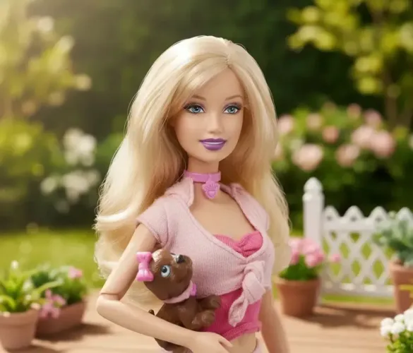 Barbie Luv Me 3 Taffy Dog and Puppies - Com 1 Filhote