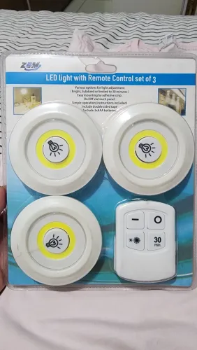 Kit com 3 Luminárias LED com Controle Remoto - Novo Lacrado