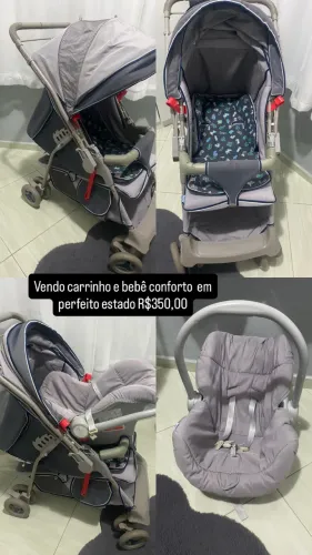 Vendo carrinho e bebê conforto Galzerano