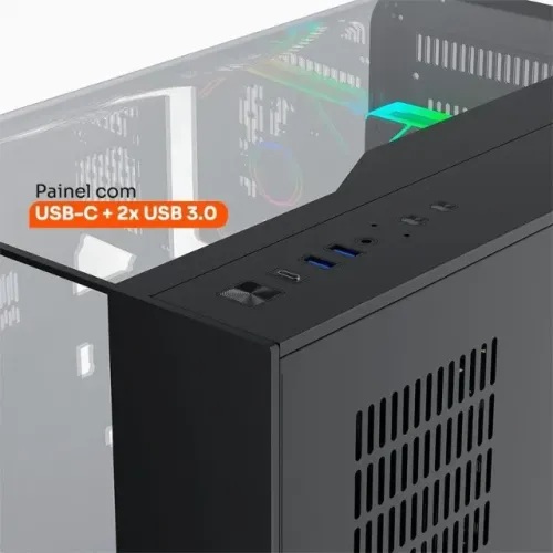 Gabinete Gamer Husky Dome 700 ARGB - 7 Fans | Vidro Temperado | Suporte Water Cooler 360mm