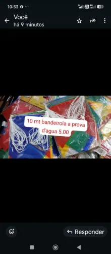 Bandeirola 10 metros 5.00a prova d'água 