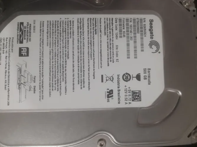 HD 500 GB Seagate sata