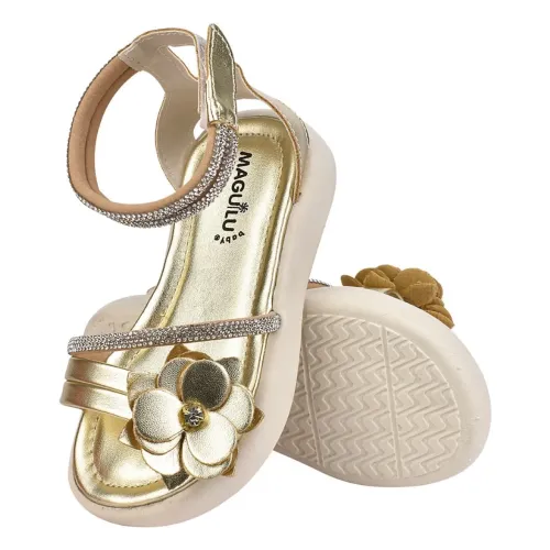 Sandália Feminina Infantil Confortável 1 Flor Delicada