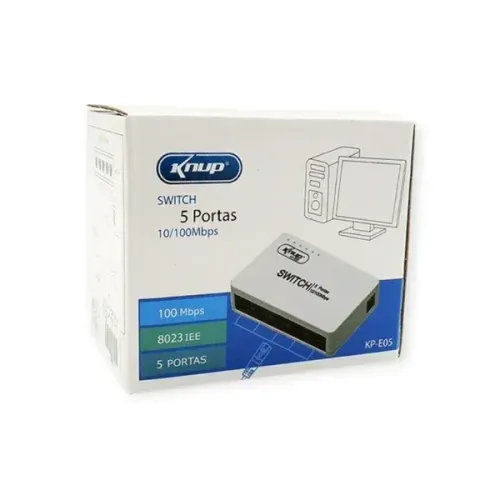 Switch Hub 5 Portas KP-E05 Knup (Novo)