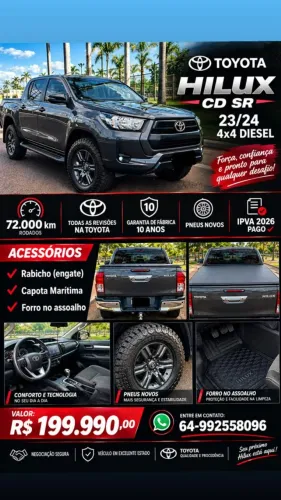 Toyota Hilux CD SR 4X4 2.8 TDI Diesel Aut. 2024