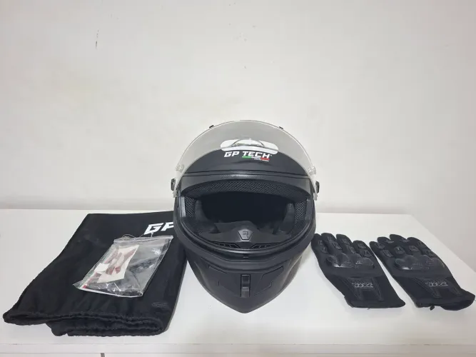 Kit Capacete GP TECH e Luva x11