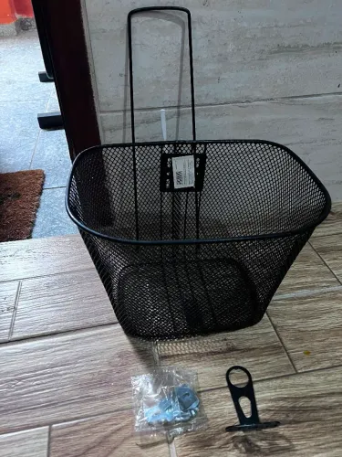 Cesta bicicleta cestinha preta pra bike cesto novo