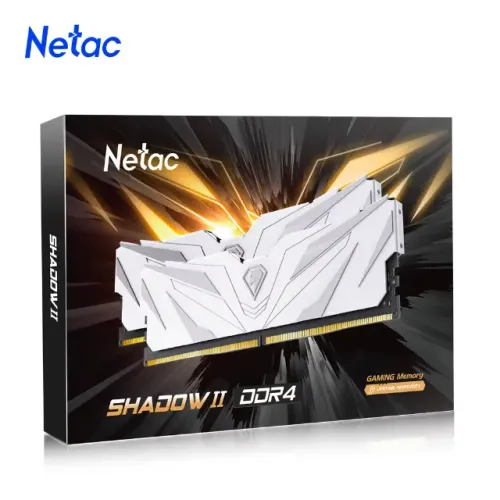 Memória DDR4 Netac Shadow II, 16GB (2x8GB), 3200MHz, White