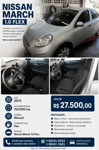 Nissan March S 1.0 16V Flex Fuel 5P 2013