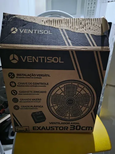 Exaustor Ventisol Axial 30cm Novo na Caixa + Chave Controle