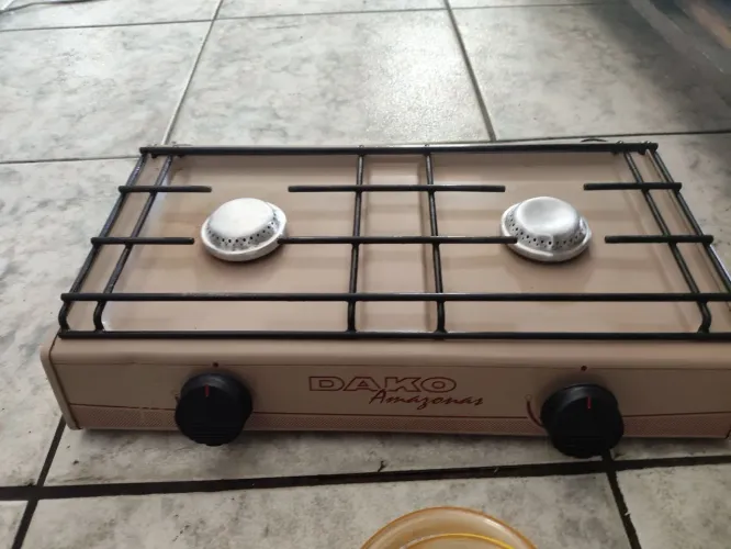 Fogão de Mesa Portátil Dako Amazonas 2 Bocas - Ideal para Camping e Área Externa