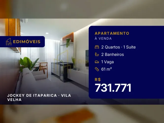 Jockey de Itaparica| Apartamento 2 quartos com suíte, pronto para morar