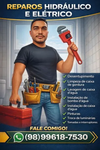 Hidráulica e reparos residenciais em geral.