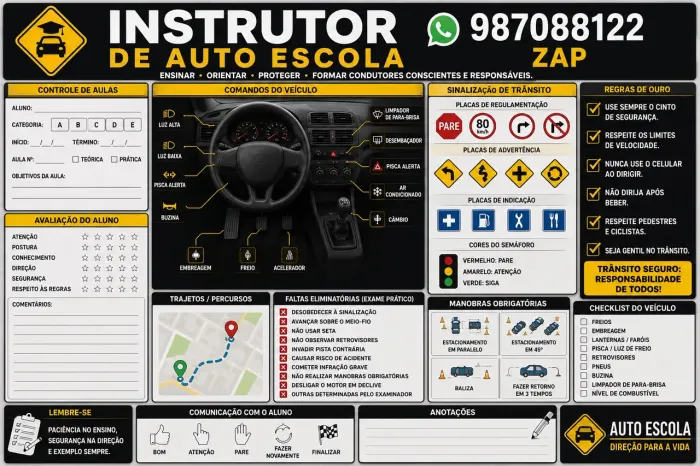 Instrutor de auto escola categoria só moto