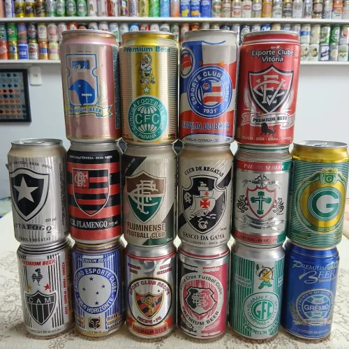 Latas vazias de Times de Futebol para coleção