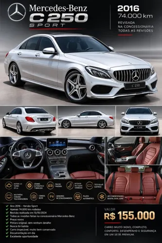 Mercedes-Benz C-250 Sport 2.0 16V 211cv Aut. 2016