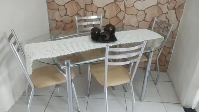 Mesa de Vidro 4 cadeiras