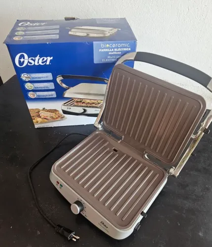 Grill Sanduicheira Oster Bioceramic 2 Em 1 Inox