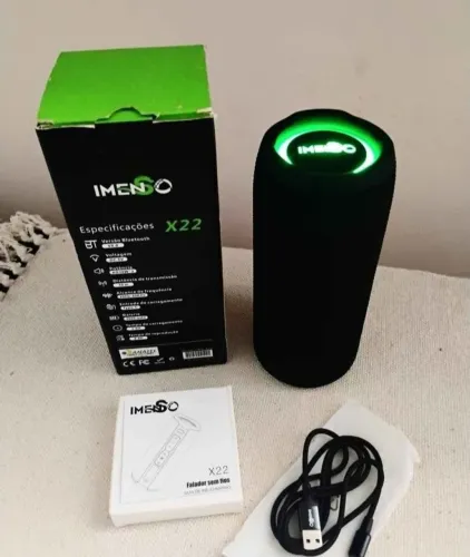 Caixa de som Imenso Bluetooth USB Leds 20w perfeito estado sem uso