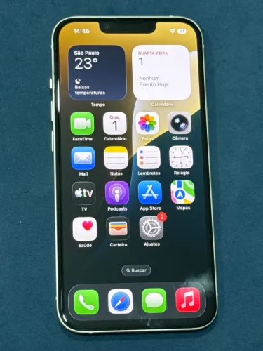 iPhone 14 com 128gb memória novo branco