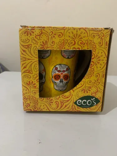 Caneca porcelana caveira mexicana 340ML