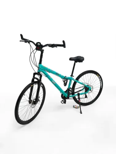 Bicicleta Aro 26 Alumínio verde Tiffany freio a Disco 21 Marchas