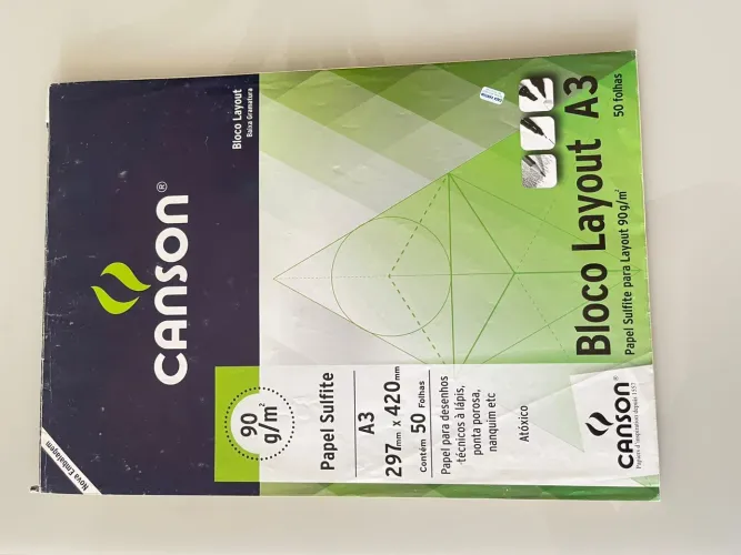 Papel Canson Bloco Layout 90g Tamanho A3