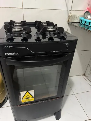 Fogão 4 bocas acendedor automático tampo de vidro