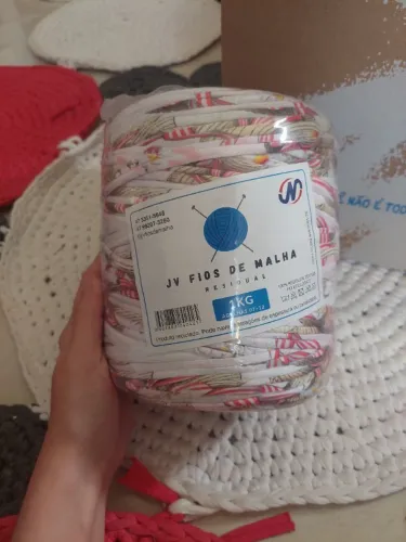 Fio de malha residual 1kg - JV Fios de malha - Cor Estampado florido