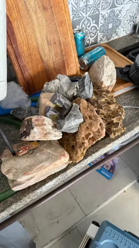 Pedras decorativas ornamentais aquário dragon stone black stone e outras