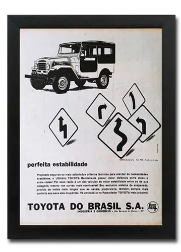 Toyota Bandeirante dos anos 60 - Quadro decorativo com propaganda original
