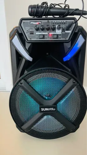 Caixa de som Sumay com Bluetooth e microfone 