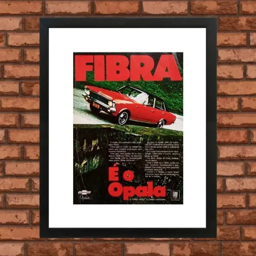 Opala "Fibra" 1970 ou "Charme" 1971 - Quadro decorativo com propaganda original de revista