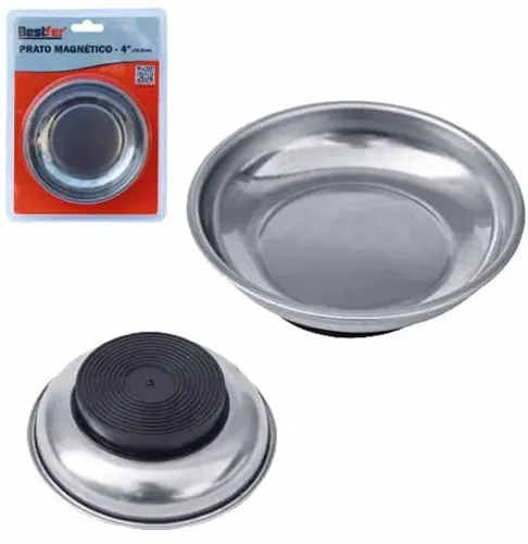 Prato Magnetico De Inox Redondo 10,5cm Bfh2229