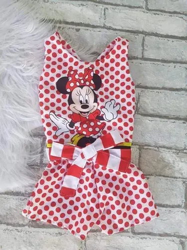 Macacão infantil Minnie vermelha