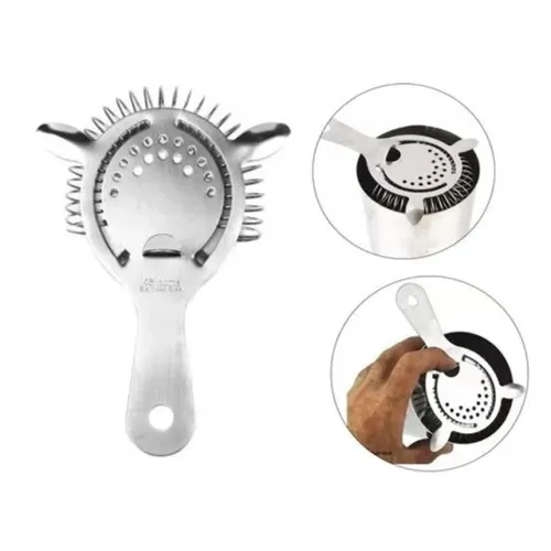 Coador Strainer - Coador de Gelo Inox para Coquetel Drinks Barman