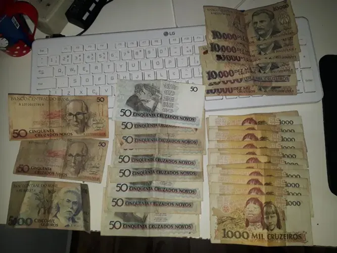 Coleção de notas Cruzeiro cruzado brasileiro