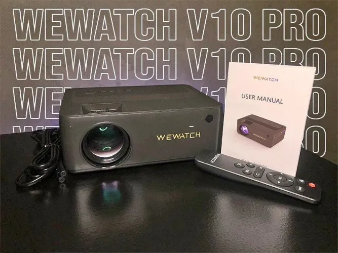 Projetor Wewatch V15 pró/1080p FullHd/8500 Lumens/Bluetooth/Wifi/5G/Espelha Celular/200p. 