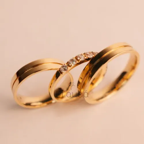 Alianças ouro 18k casamento
