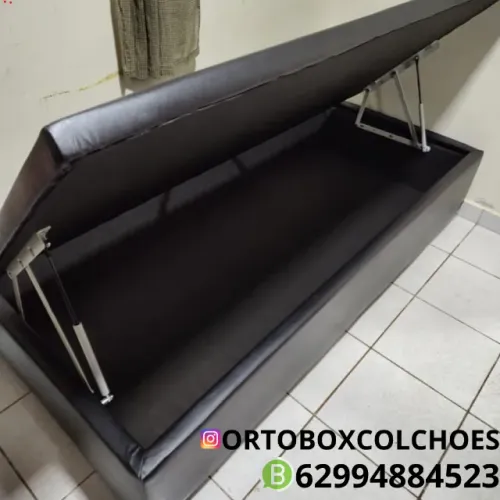 Cama box baú solteiro com um ano de garantia