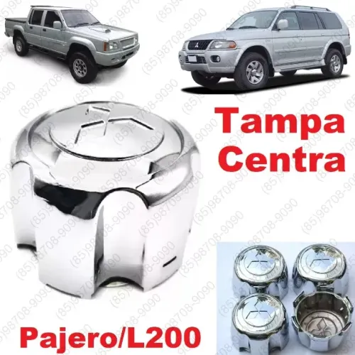 Centro de Roda L200 Pajero Full Pajero Sport Mitsubishi calota carlota aro aluminio magnés