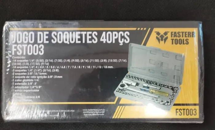 Jogo de soquete com 40 peças