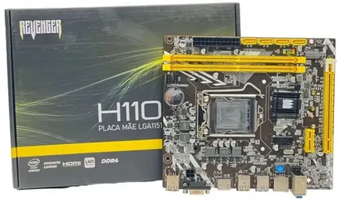 Placa Mae Intel Lga 1151 Micro Atx G-h110 - Revenger
