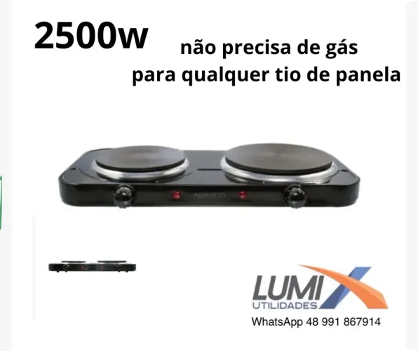 Fogao Cooktop Elétrico 2 Bocas 127v fogão elétrico