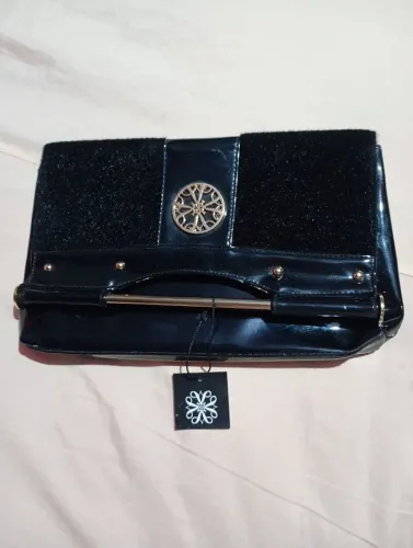 Bolsa Preta de mão Festa (Clutch) Nova com etiqueta