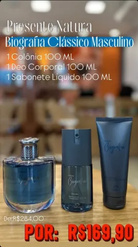 Kit Biografia Clássico Masculino Natura