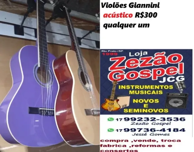 Violões Giannini acústico r$ 300 qualquer um Fazemos Entregas 